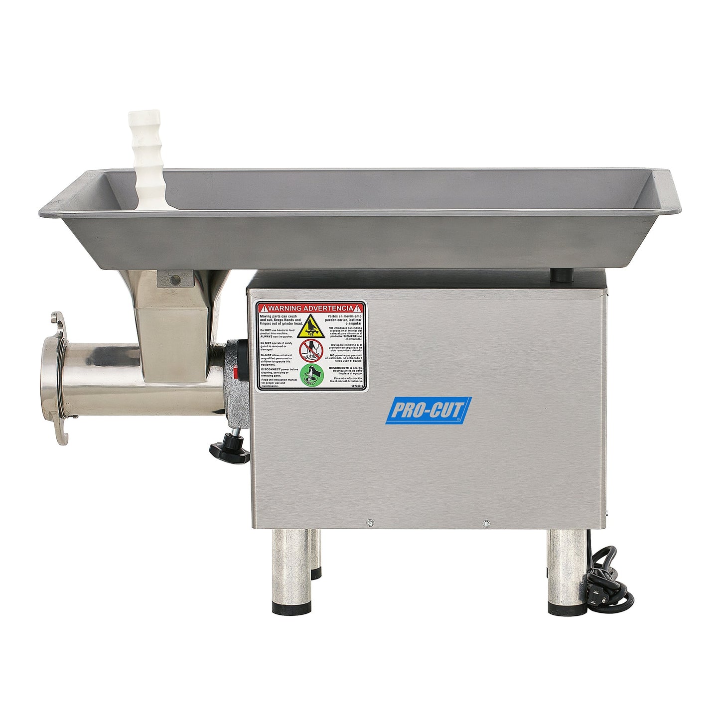 PRO-CUT KG-22-W-SS #22 Stainless Steel 1HP Electric Meat Grinder