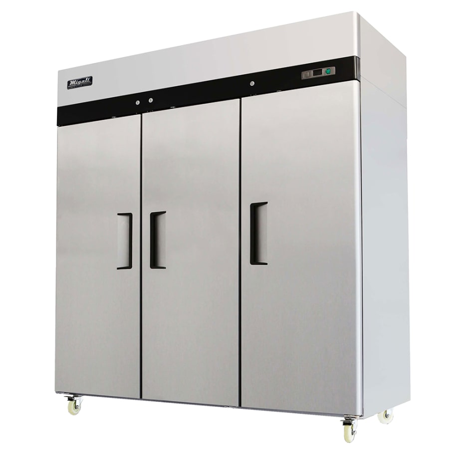 Migali C-3F-HC 77 4/5" Competitor Three Section Reach In Freezer, (3) Left/Right Hinge Solid Doors,...