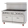Migali C-RO10B-NG 60″ Natural Gas Restaurant Range w/ (10) Burners & (2) Standard Ovens – 284,000 BTU