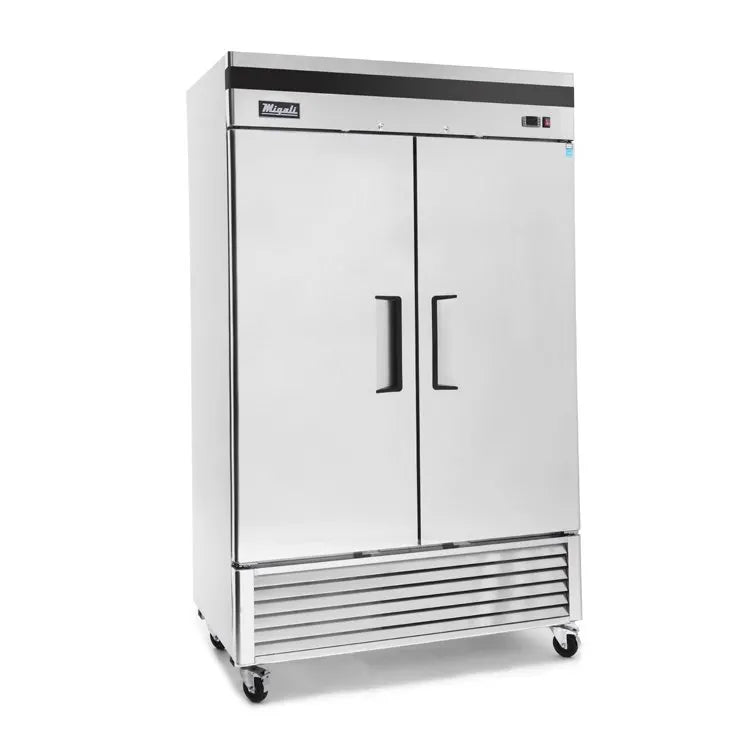 Migali C-2RB-HC 54" Two Section Reach-In Refrigerator w/ 2 Solid Doors, Bottom Mount, 45 cu. ft.