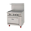Migali C-RO-36G-LP 36" LP Gas Restaurant Range w/ 36" Full Griddle, Standard Oven, 102.000 BTU