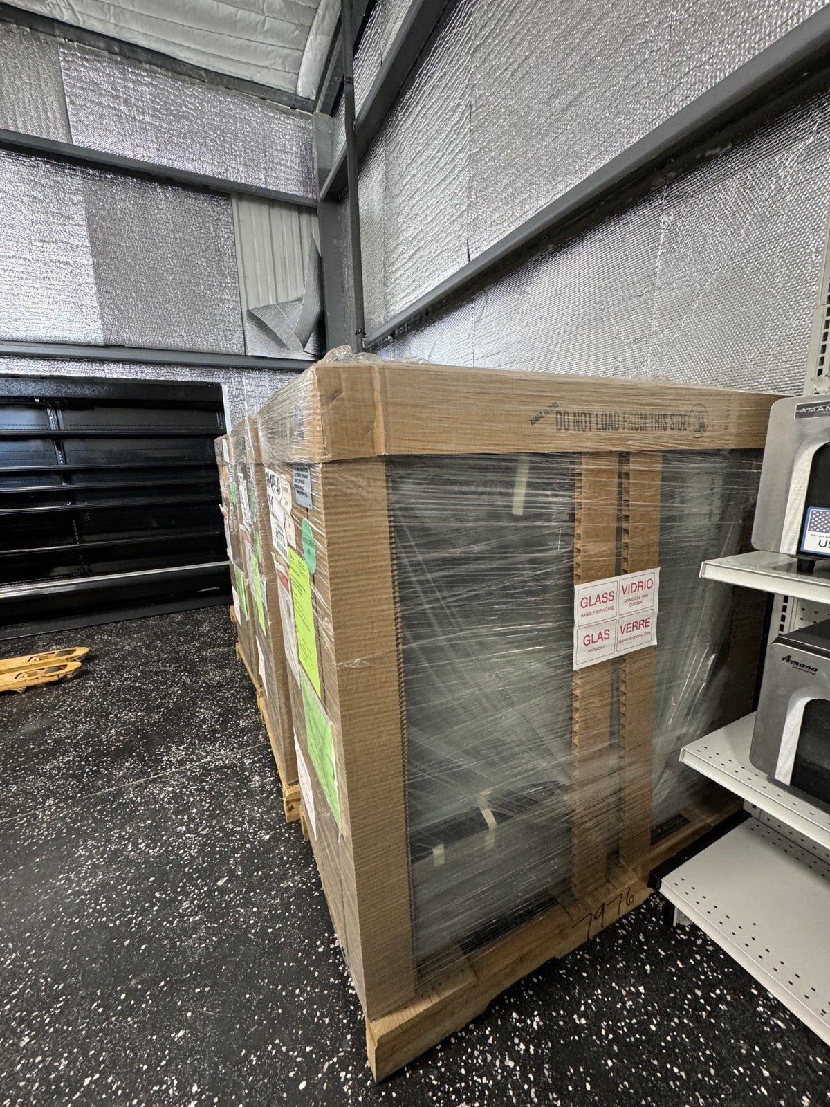 TRUE cooler GDM-41CPT-48-HC-LD 48" Two Section Pass Thru Glass Door refrigerator