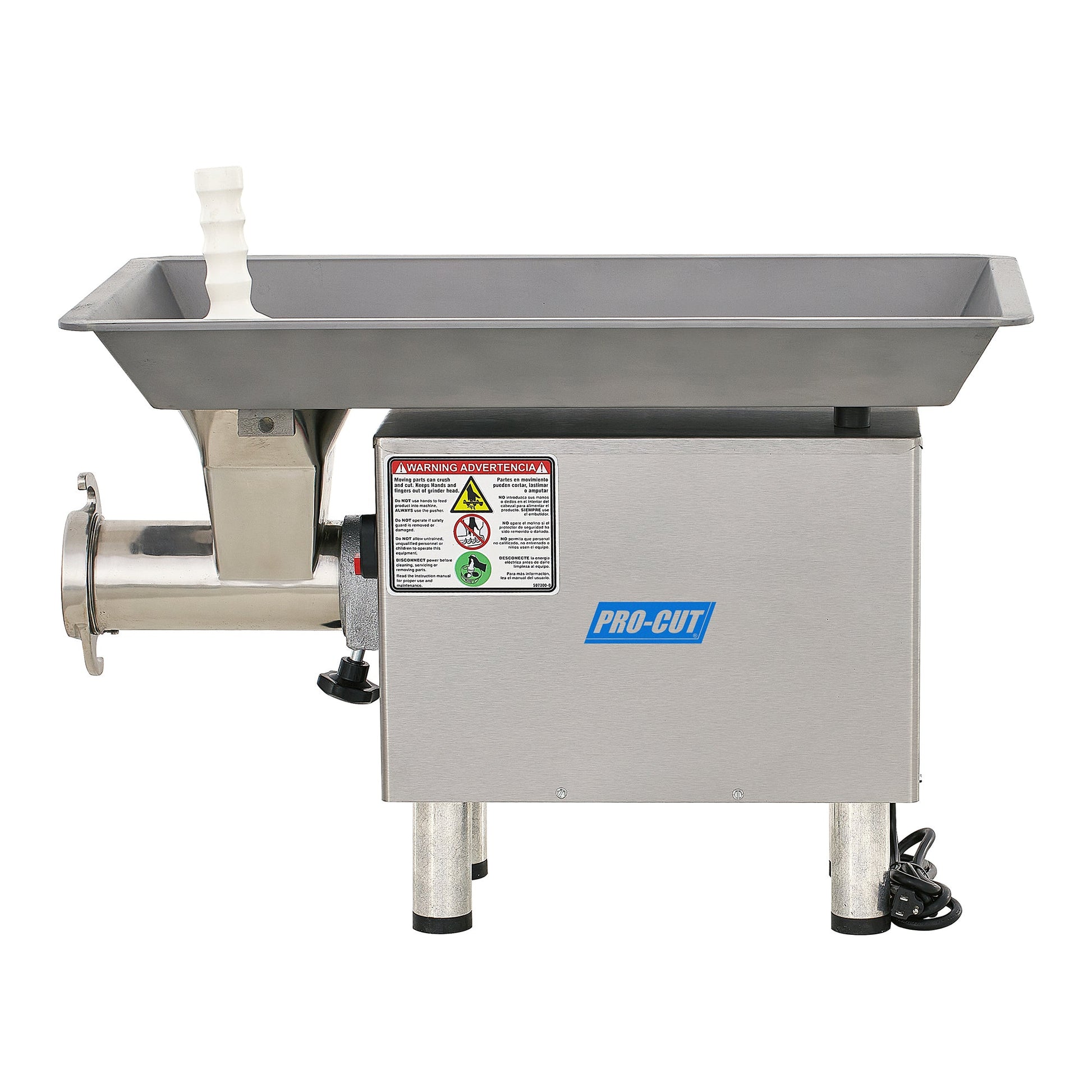 PRO-CUT KG-22-W-SS #22 Stainless Steel 1HP Electric Meat Grinder