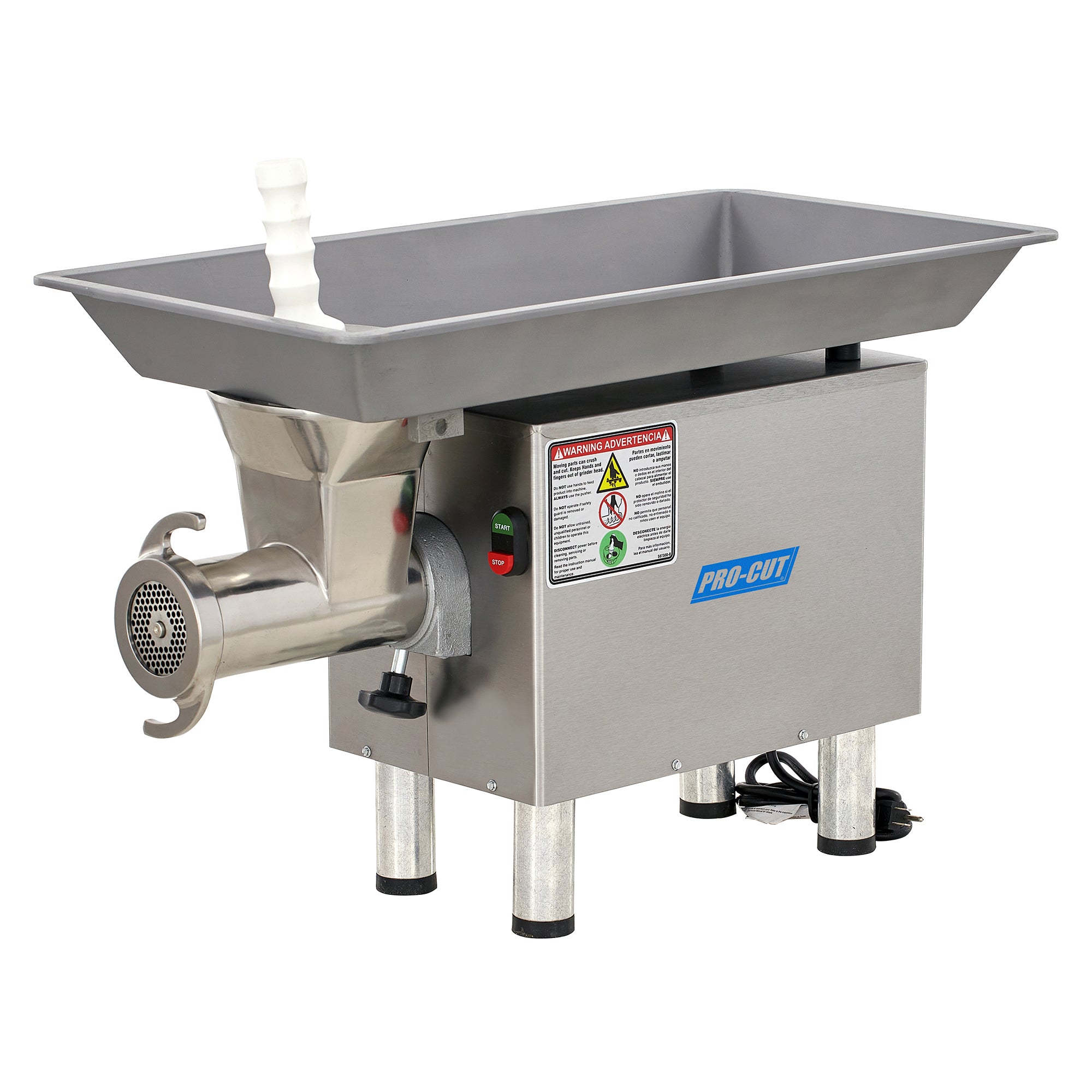 PRO-CUT KG-22-W-SS #22 Stainless Steel 1HP Electric Meat Grinder