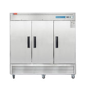 WESTLAKE Commercial Refrigerator 82" 3-Door 72 Cu.ft Stainless Steel | R290 Embraco ETL DOE Reach-In for Restaurant