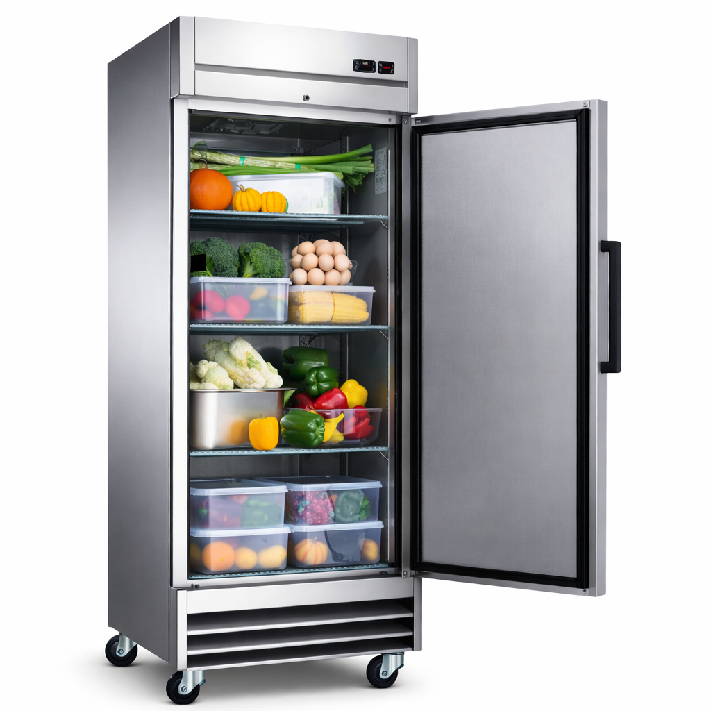 Drago America DR23R 29" 1-Solid Door Reach-In Refrigerator, 23 cu. ft.