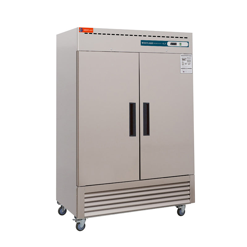 WESTLAKE Commercial Refrigerator 54" 2-Door 49 Cu.ft Stainless Steel | Embraco ETL NSF DOE Triple Certified Reach-In for Restaurant