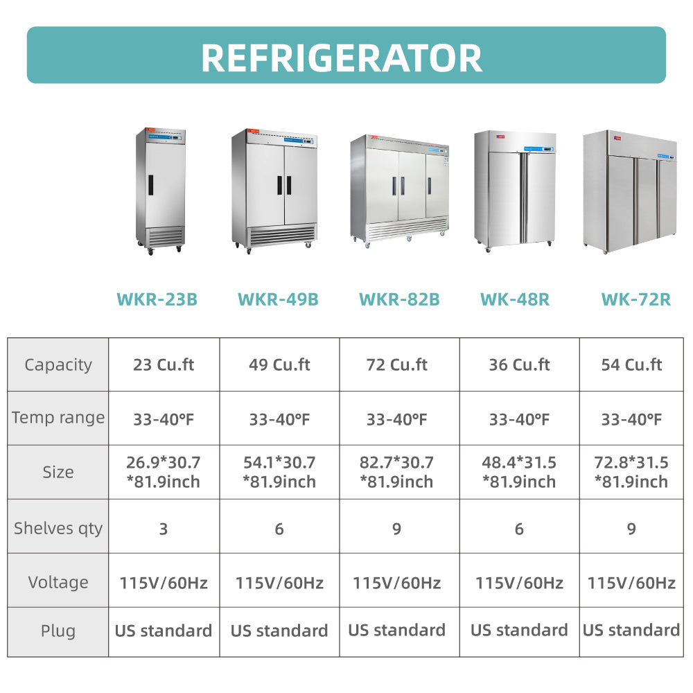 WESTLAKE Commercial Refrigerator | Reach-In 27"–82" 23–72 Cu.ft Stainless Steel for Restaurant