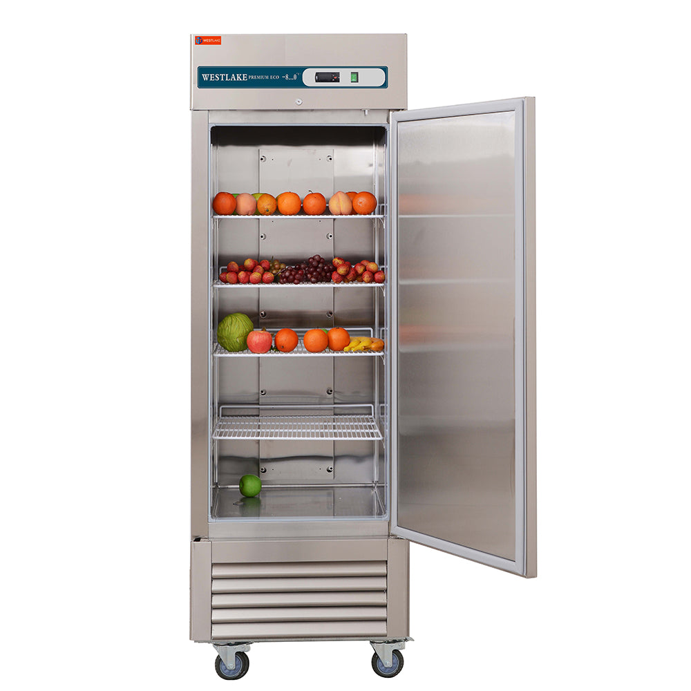 WESTLAKE Commercial Freezer 27" 1-Door 23 Cu.ft Stainless Steel | Embraco ETL DOE Reach-In for Restaurant