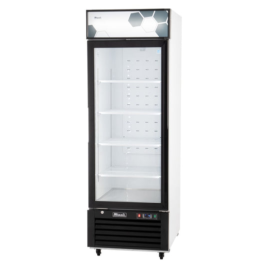 Migali C-23FM-HC 27" One Section Display Freezer w/ Swing Door - Bottom Mount Compressor, White,...