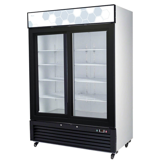 Migali C-49RS-HC 54 2/5" Competitor Series® Two Section Glass Door Merchandiser - (2) Sliding...