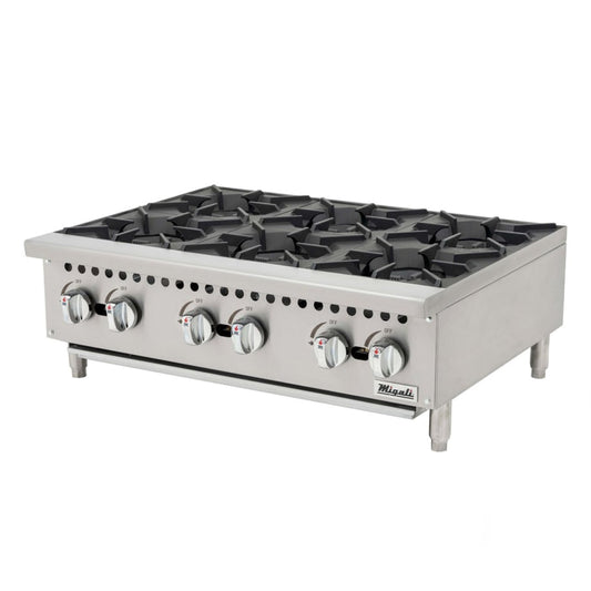 Migali C-HP-6B-36 12" Gas Hotplate w/ (2) Burners & Manual Controls, Convertible