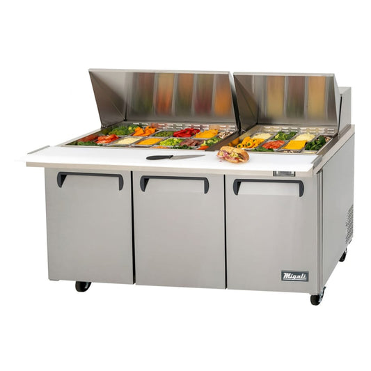 Migali C-SP72-30BT-HC 72 7/10" Competitor Series® Sandwich/Salad Prep Table w/ Refrigerated Base,...