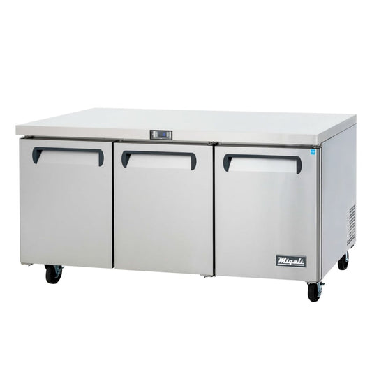 Migali C-U72R-HC 72 7/10" W Undercounter Refrigerator w/ (3) Sections & (3) Doors, 115v