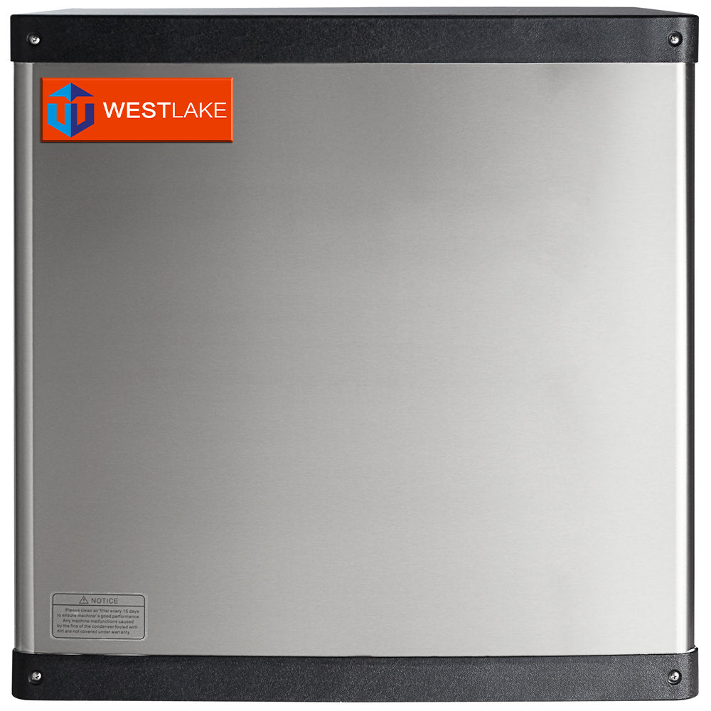 WESTLAKE Commercial Ice Maker Head 22" 350 lb/Day | Air Cooled Modular Cube Ice Machine for Restaurant
