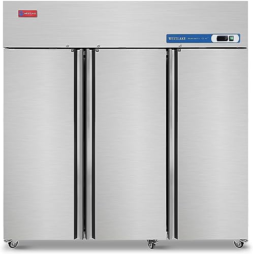 WESTLAKE Commercial Freezer 72" 3-Door 54 Cu.ft Stainless Steel | Cubigel ETL DOE Reach-In for Restaurant