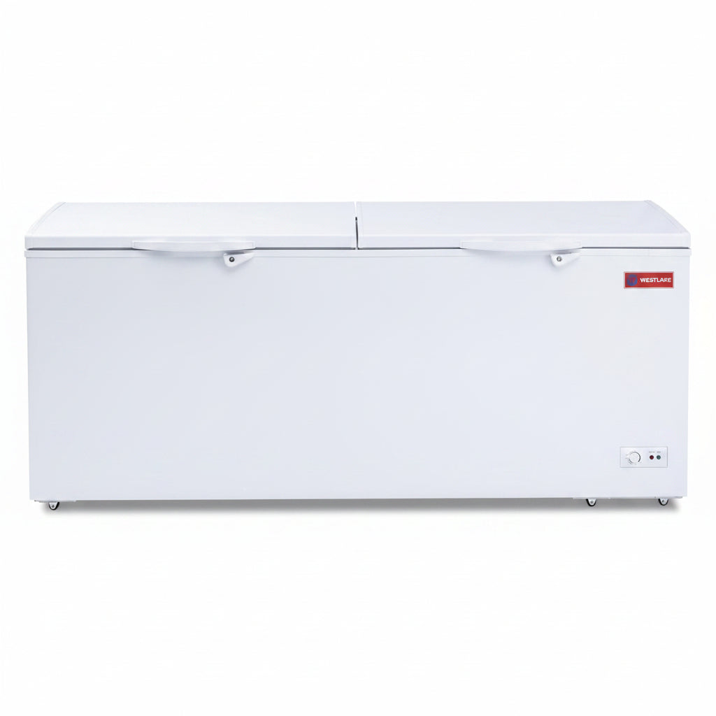 WESTLAKE Commercial Chest Freezer 24 Cu.Ft | ETL Listed, Convertible Thermostat, Lock & Removable Basket, for Restaurant Garage Store