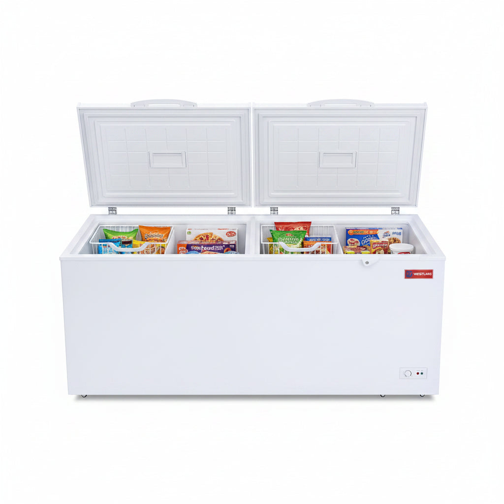 WESTLAKE Commercial 20 Cu.Ft Chest Freezer Deep Freezer | ETL Listed, DOE & Energy Star, Manual Defrost, Convertible Thermostat, Lock & Basket, for Restaurant Garage Store