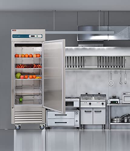 WESTLAKE Commercial Freezer 27" 1-Door 23 Cu.ft Stainless Steel | 6-Shelf Embraco ETL DOE Reach-In for Restaurant