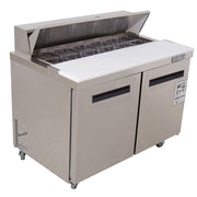 48 inch Salad Sandwich Prep Table Refrigerator, Stainless Steel Food Prep Cooler