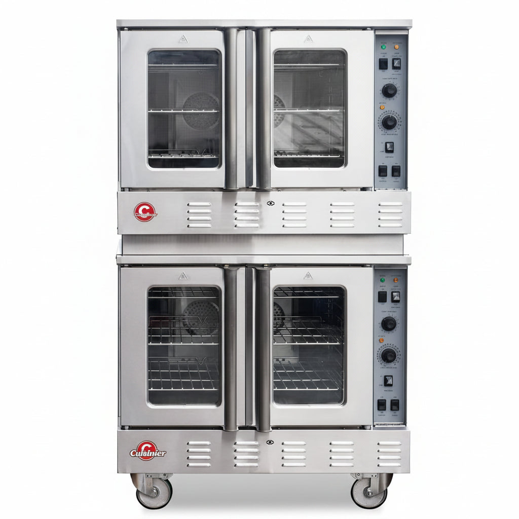 WESTLAKE Commercial Gas Convection Oven 39" Double Deck Full Size 120,000 BTU Stainless Steel | ETL Certified for Restaurant