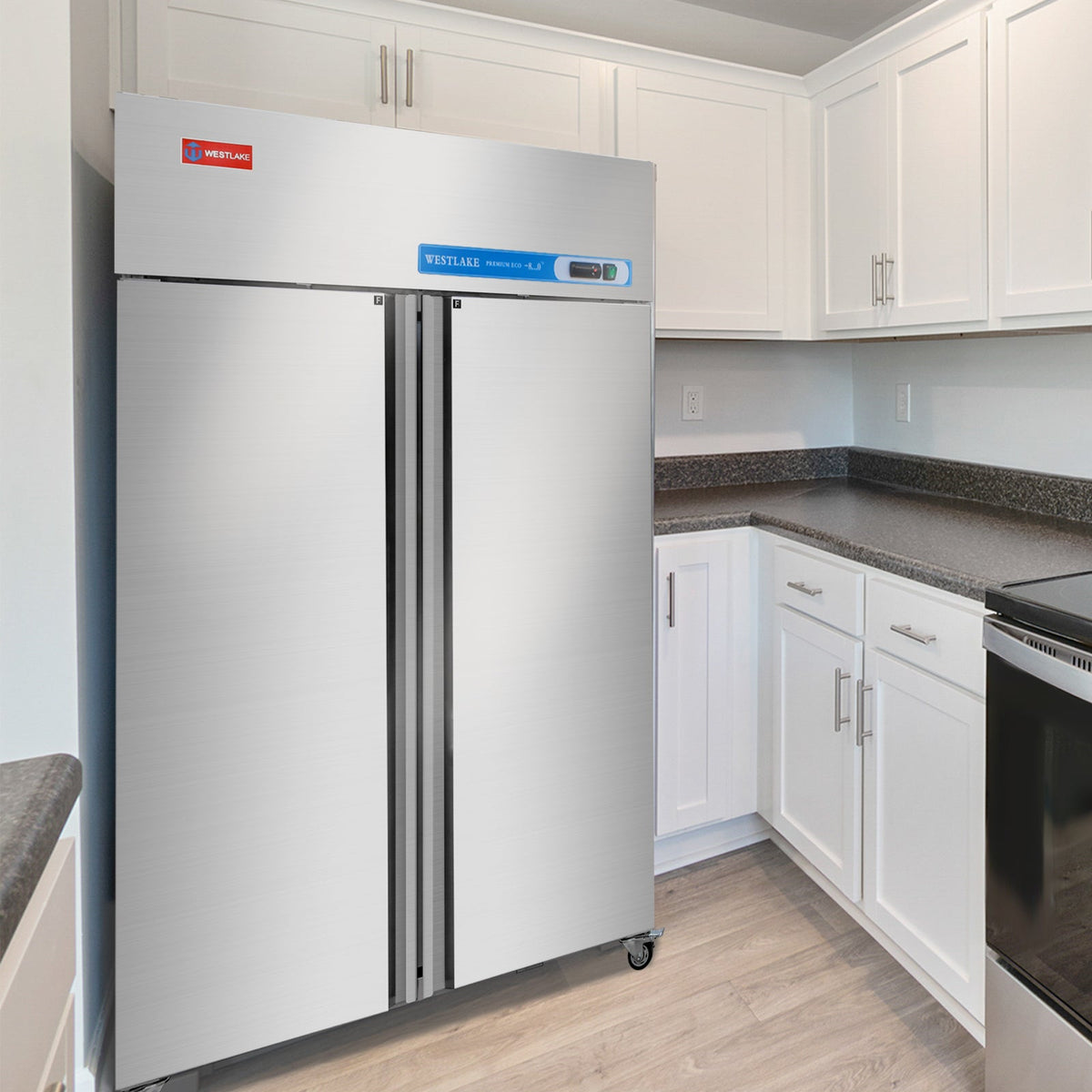 WESTLAKE Commercial Freezer 48" 2-Door 36 Cu.ft Stainless Steel | Cubigel ETL DOE Reach-In for Restaurant