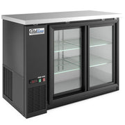 Coldline CBB-48G-SL Coldline CBB-48G-SL 48” Refrigerated Narrow Black Sliding Glass Door Back Bar Cooler commercial restauran