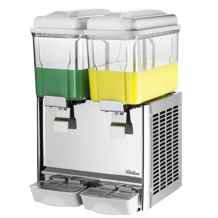 Coldline CBD-2 Coldline CBD-2 Double 3 Gallon Bowl Refrigerated Beverage Dispenser with Stirring System commercial restaurant