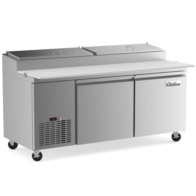 Coldline CPT-72 Coldline CPT-72 71" Refrigerated Pizza Prep Table - 9 Pans commercial restaurant equipment