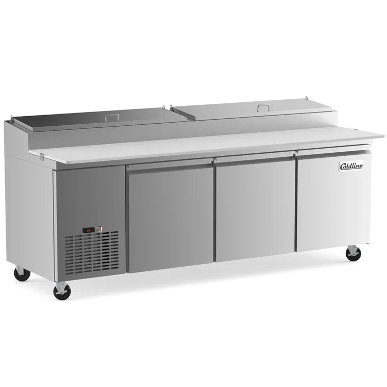 Coldline CPT-92 Coldline CPT-92 92" Refrigerated Pizza Prep Table - 12 Pans commercial restaurant equipment