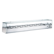 Coldline CTP70SG Coldline CTP70SG 71" Refrigerated 8 Pan Glass Top Cover Countertop Salad Bar commercial restaurant equipment
