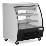 Coldline DC36-B Coldline DC36-B 36" Black Refrigerated Curved Glass Deli Meat Display Case commercial restaurant equipment