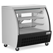 Coldline DC48-B Coldline DC48-B 48" Black Curved Glass Refrigerated Deli Display Case commercial restaurant equipment