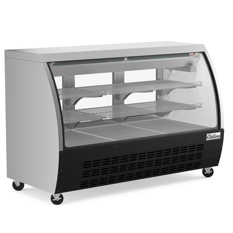 Coldline DC64-B Coldline DC64-B 64" Black Curved Glass Refrigerated Deli Display Case commercial restaurant equipment