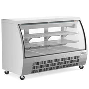 Coldline DC64-SS Coldline DC64-SS 64" Stainless Steel Curved Glass Refrigerated Deli Display Case commercial restaurant equip