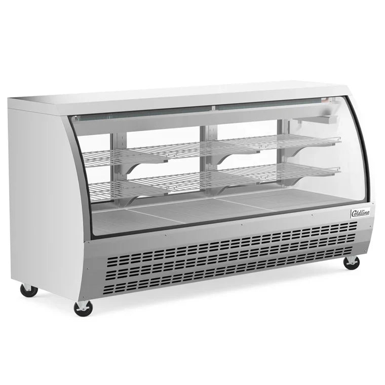 Coldline DC80-SS Coldline DC80-SS 80" Stainless Steel Curved Glass Refrigerated Deli Display Case commercial restaurant equip