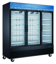 Drago America DR78MGRH 78" Three Glass Door Merchandising Refrigerator – 51 Cu. Ft.