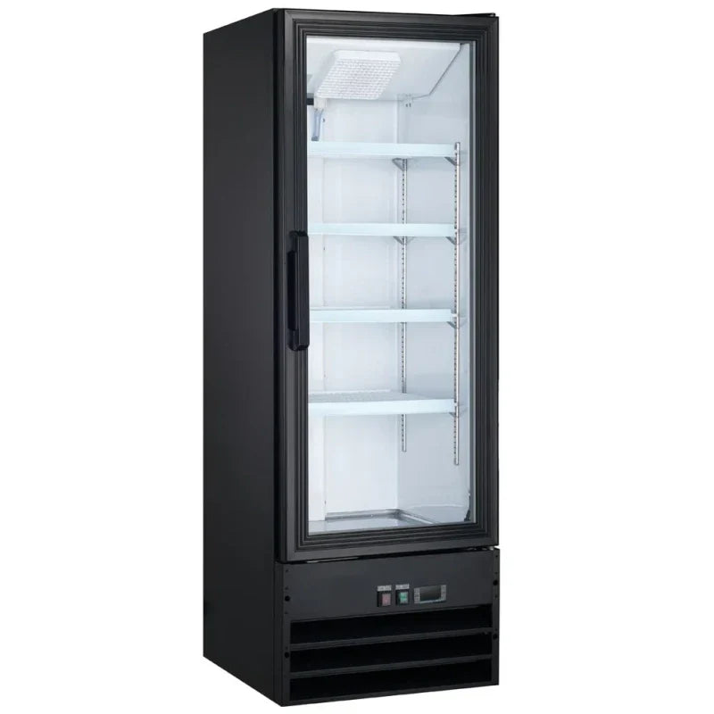 Coldline G10-B Coldline G10-B 21″ Single Glass Swing Door Merchandiser Refrigerator - Black commercial restaurant equipment
