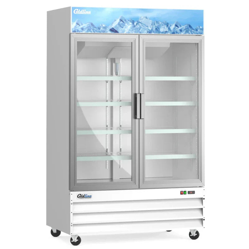 Coldline G53-W Coldline G53-W 53” Double Glass Door Merchandiser Refrigerator commercial restaurant equipment