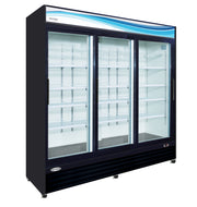 Serv-Ware GR72SB-HC Sliding Glass Door Merchandiser Refrigerator