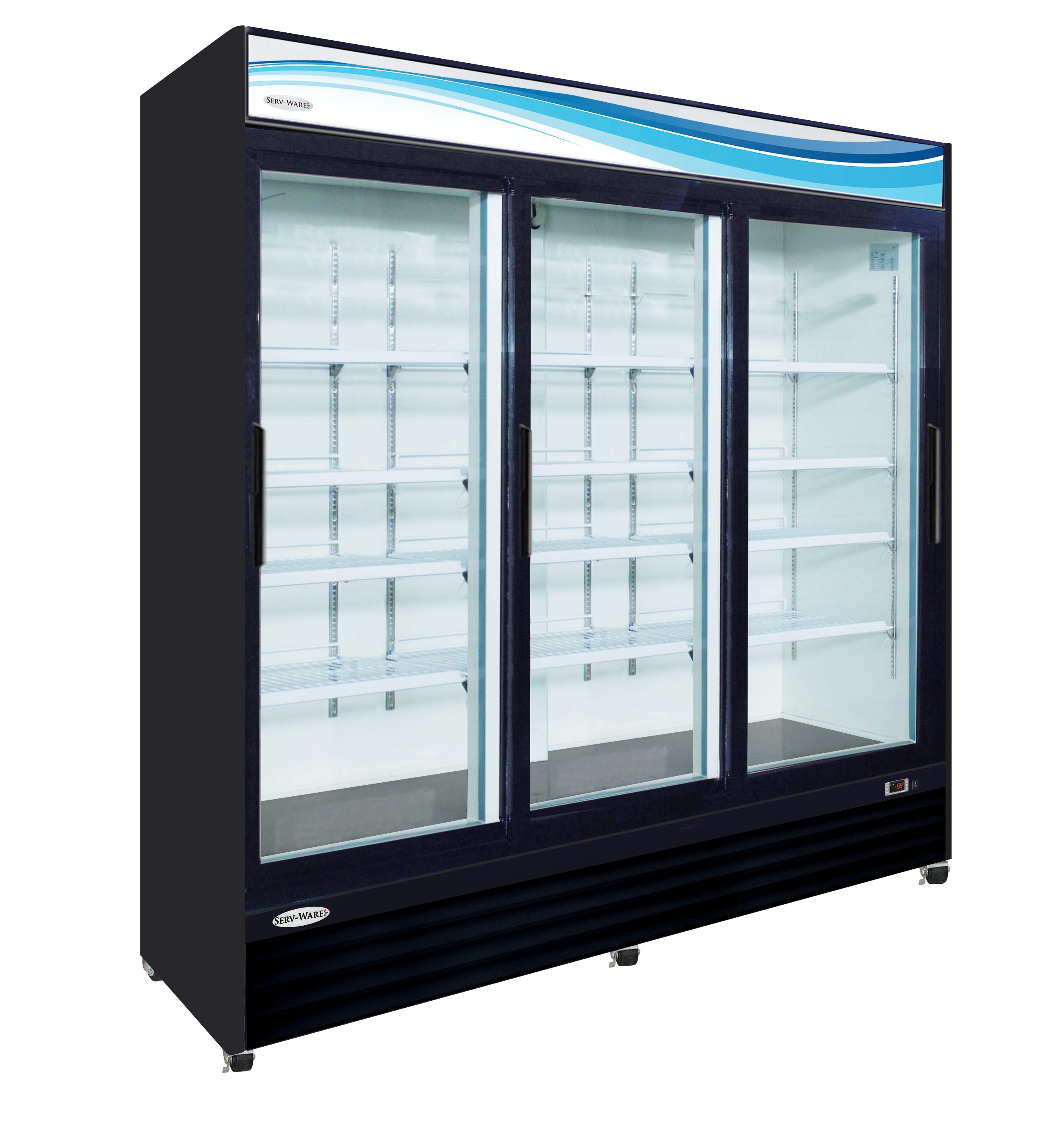 Serv-Ware GR72SB-HC Sliding Glass Door Merchandiser Refrigerator