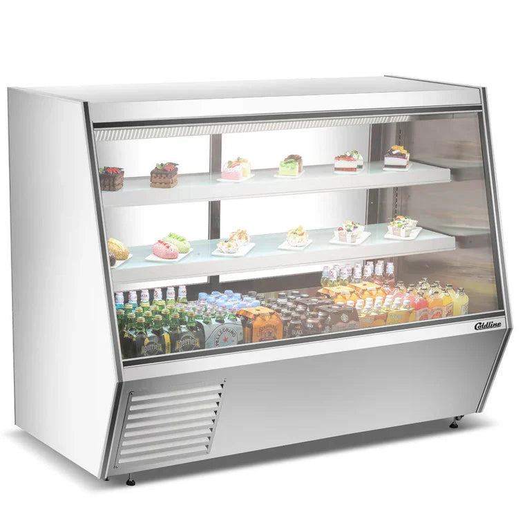 Coldline HDL72 Coldline HDL-72 72" Refrigerated Slanted Glass High Meat Deli Case with Rear Storage commercial restaurant equ