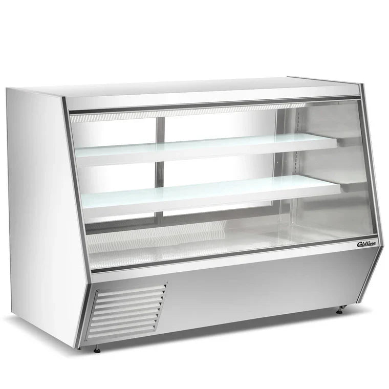 Coldline HDL84 Coldline HDL-84 84" Refrigerated Slanted Glass High Meat Deli Case with Rear Storage commercial restaurant equ