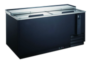 Drago DRBC65 65” Commercial Bottle Cooler - 17 Cu. Ft., 2 Lid, Black, 115V