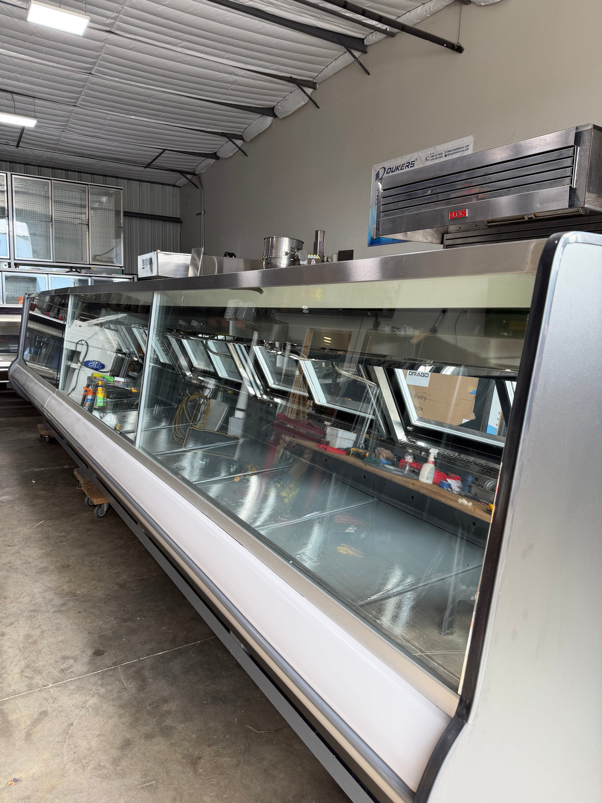 20 FT Used Hill Phoenix Commercial Refrigerated Meat Display Cases – 8' + 12'