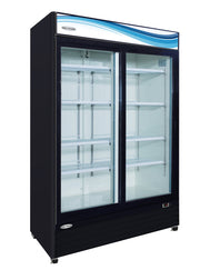 Serv-Ware GR48SB-HC Sliding Glass Door Merchandiser Refrigerator