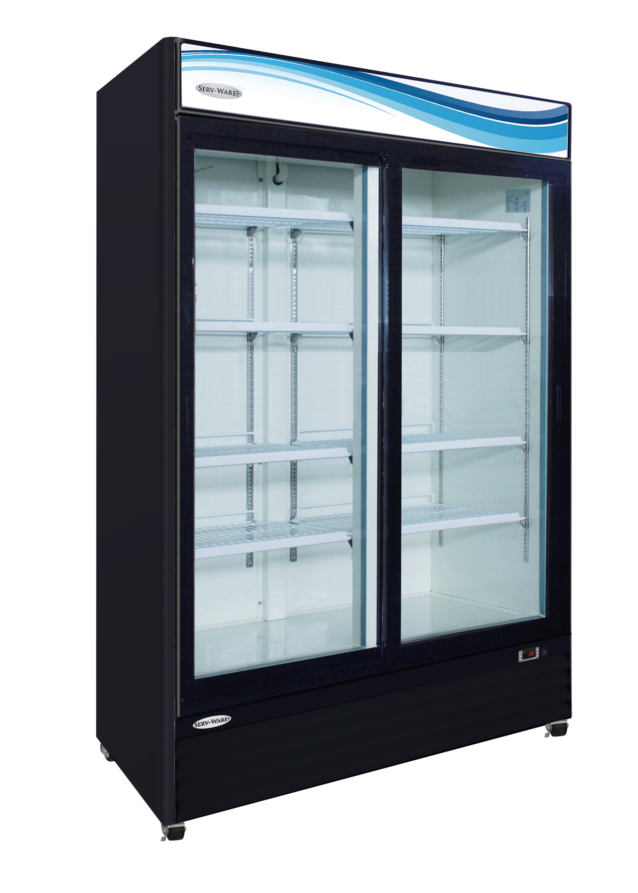Serv-Ware GR48SB-HC Sliding Glass Door Merchandiser Refrigerator