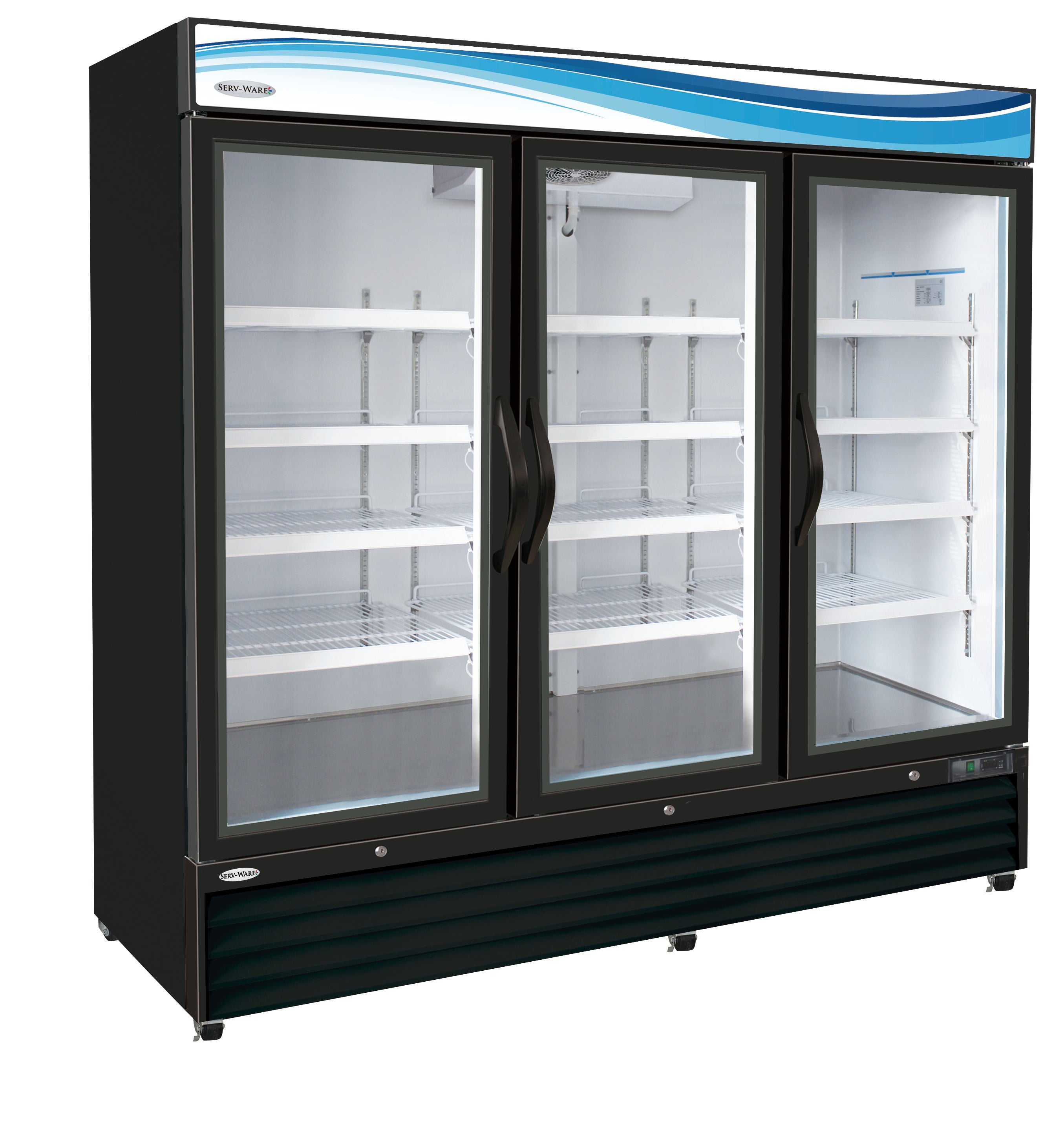 Serv-Ware GR72B-HC Glass Door Merchandiser Refrigerator