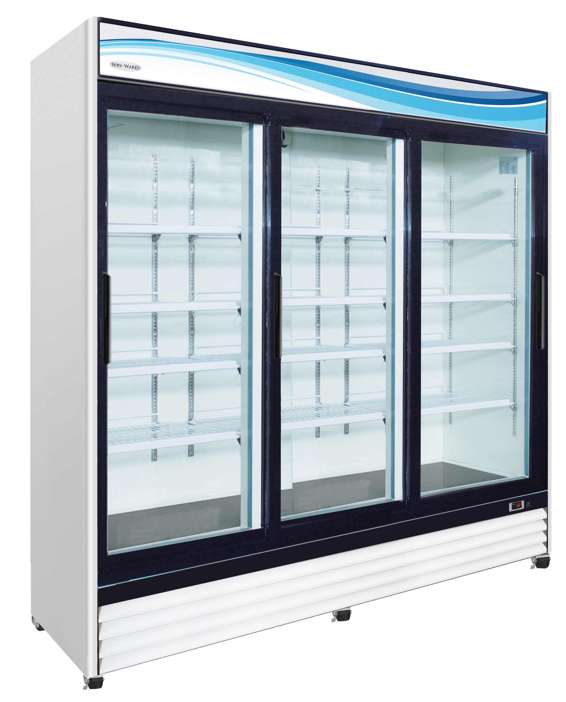Serv-Ware GR72S-HC Sliding Glass Door Merchandiser Refrigerator