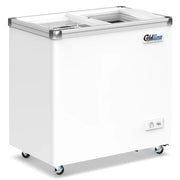 Coldline SD34 Coldline SD34 34" Flat Glass Top Display Ice Cream Freezer with 1 Basket commercial restaurant equipment